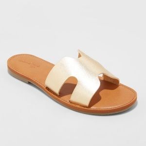 Universal Thread Jenny Gold Slides NEW